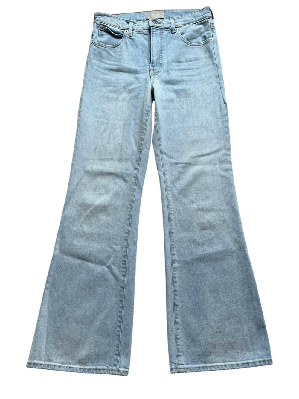 Everlane High Rise Flare Jeans Womens 28 Light Blue Denim Cotton